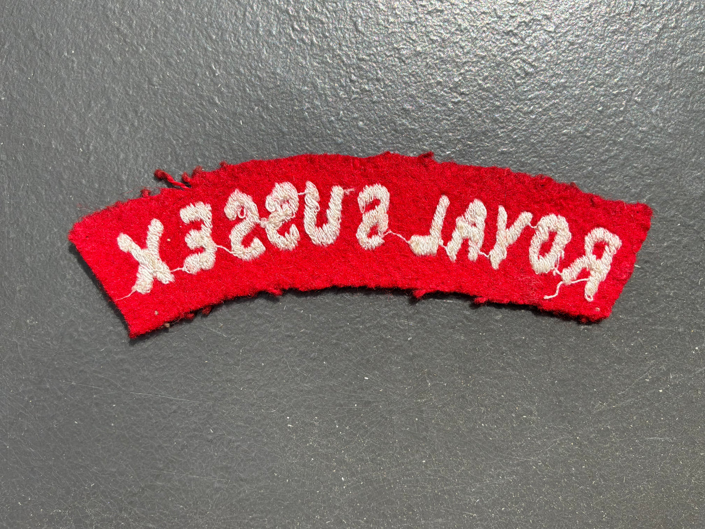 Korean War 1st Battalion ‘Royal Sussex’ theatre made cloth title.
