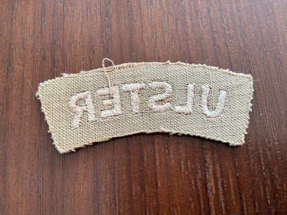 Rare WRAC ‘ULSTER’ terracotta brown wool shoulder title.