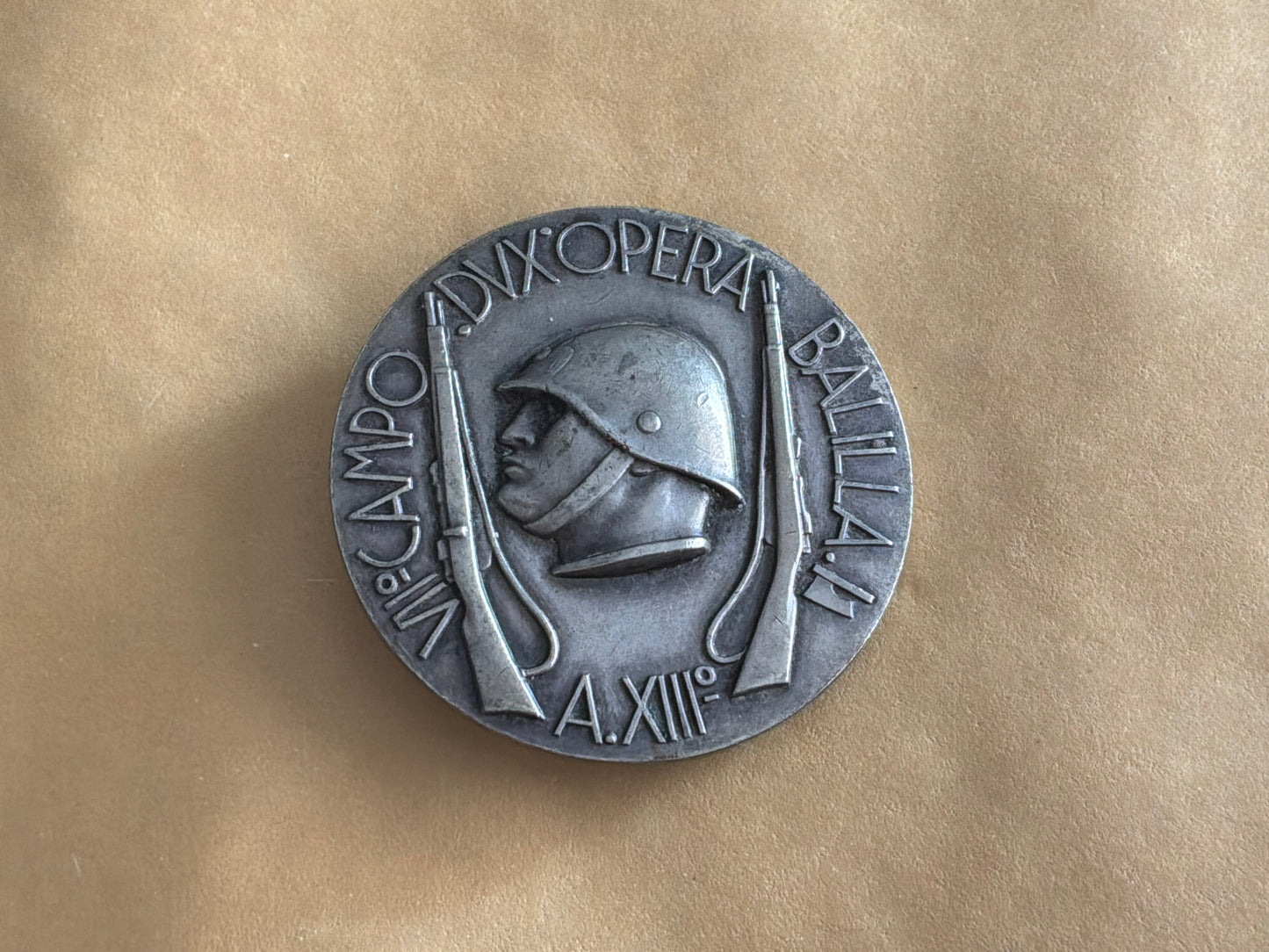 WW2 Italian VII CAMPO DUX · OPERA BALILLA” breast badge.
