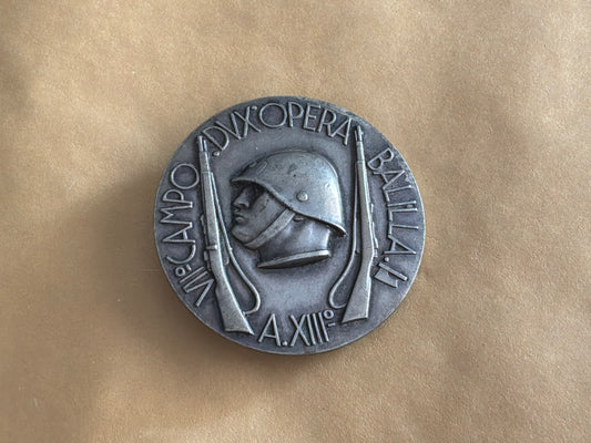 WW2 Italian VII CAMPO DUX · OPERA BALILLA” breast badge.
