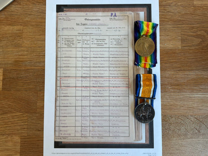 WW1 P.O.W Pair; Cpl Freakley, 470th (North Midland) Field Company R.E