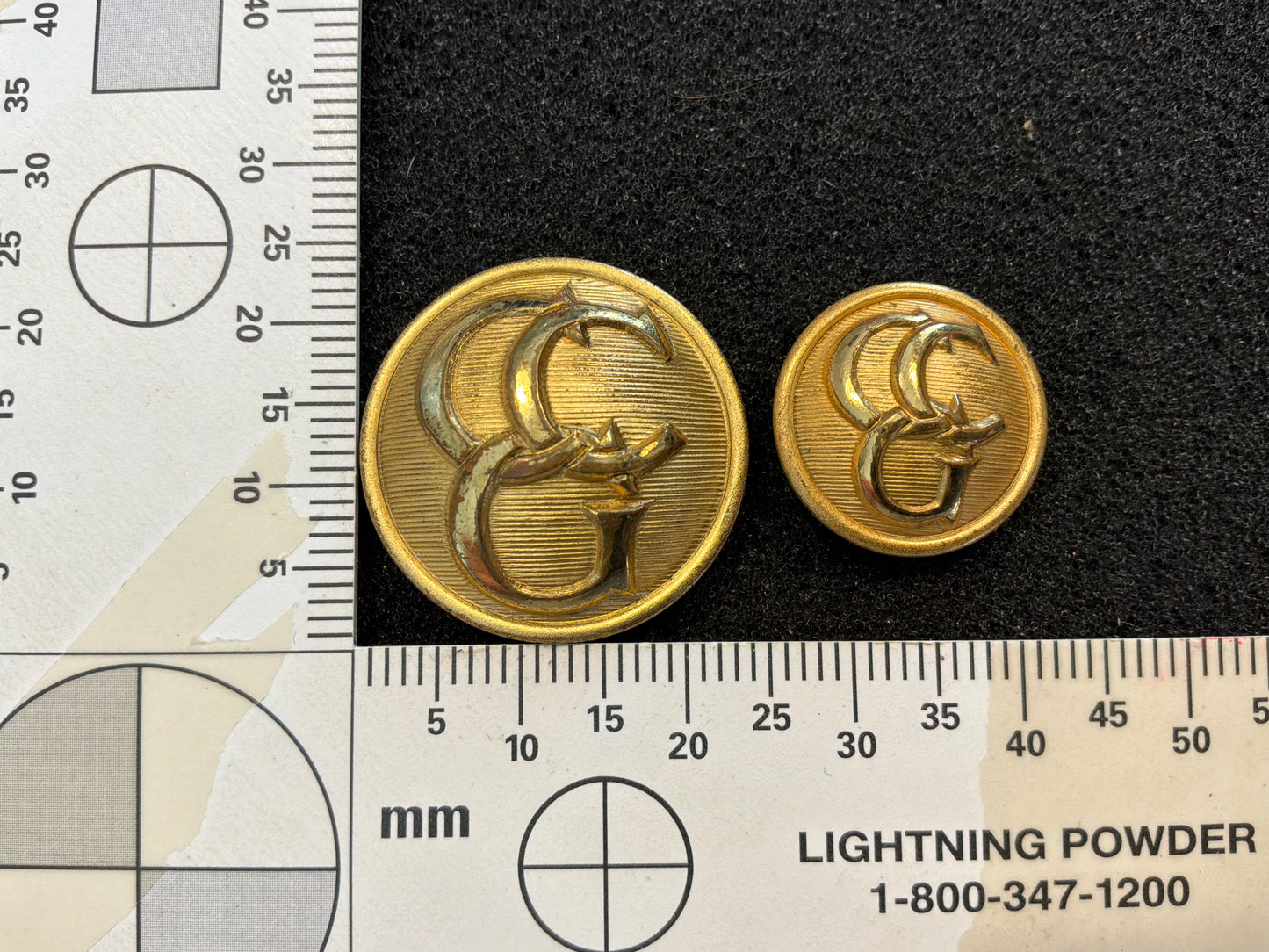 Control Commission Germany gilded brass buttons