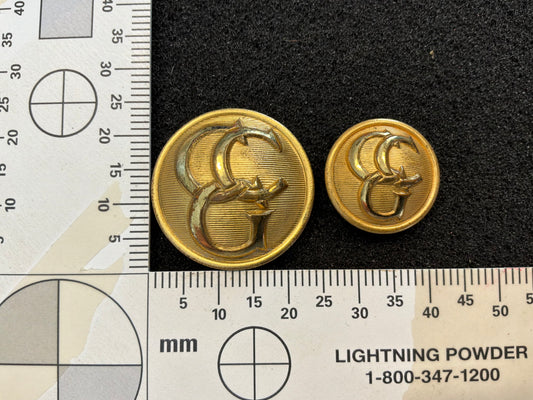 Control Commission Germany gilded brass buttons