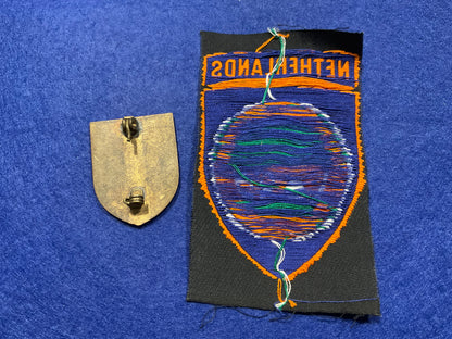Netherlands Multinational Force & Observers sleeve & lapel badge (Sinai 1982-95)