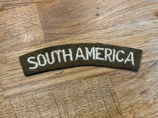 WW2 SOUTH AMERICA cloth nationality shoulder title.