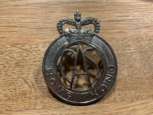 Hong Kong Civil Aid Service (CAS) Cap Badge, Colonial era