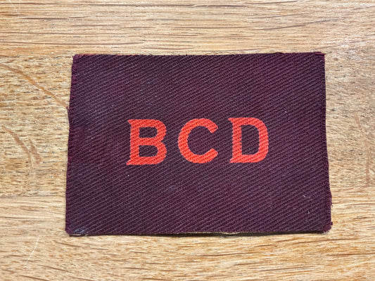 WW2 BCD — British Columbia Dragoons, Canvas/printed “battle patch”