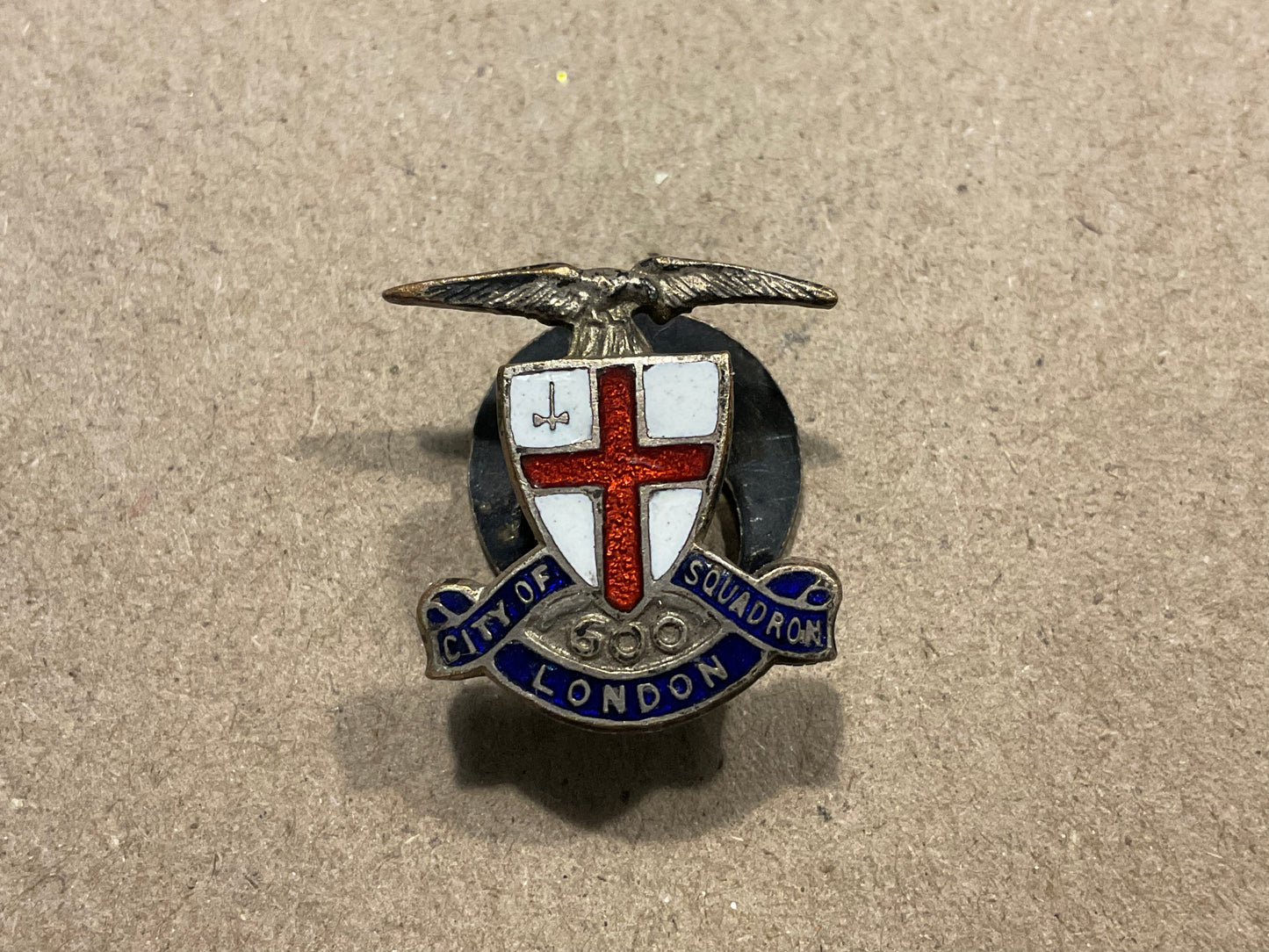 No. 600 (City of London) Squadron RAuxAF enamel lapel badge.