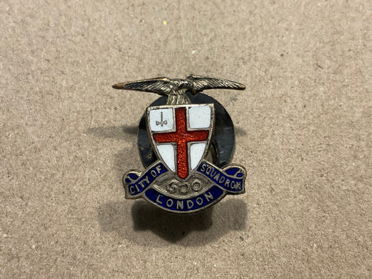 No. 600 (City of London) Squadron RAuxAF enamel lapel badge.