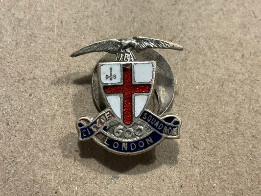 No. 600 (City of London) Squadron RAuxAF enamel lapel badge.