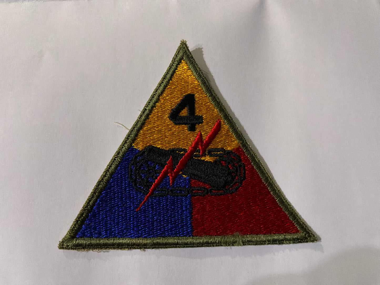 WW2 US 4th Armoured Division sleeve patch.