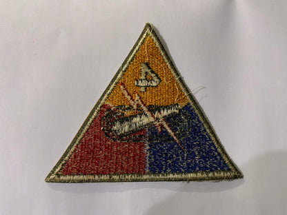WW2 US 4th Armoured Division sleeve patch.