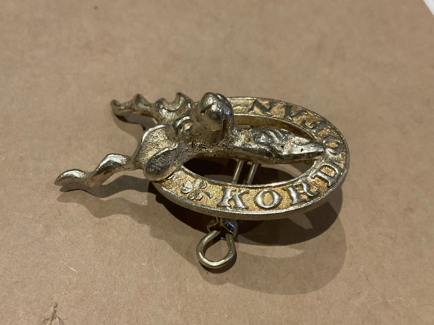 Sudan Kordofan Province Police silver cap or Pagri badge