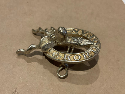 Sudan Kordofan Province Police silver cap or Pagri badge