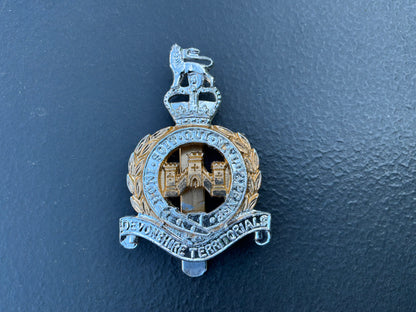 The Devonshire Territorials
- Gold And Silver Anodised Cap
Badge