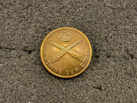 WW1 Machine Gun Corps 20mm brass button, by Gaunt.