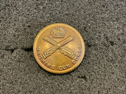 WW1 Machine Gun Corps 20mm brass button by BLISS BROS.