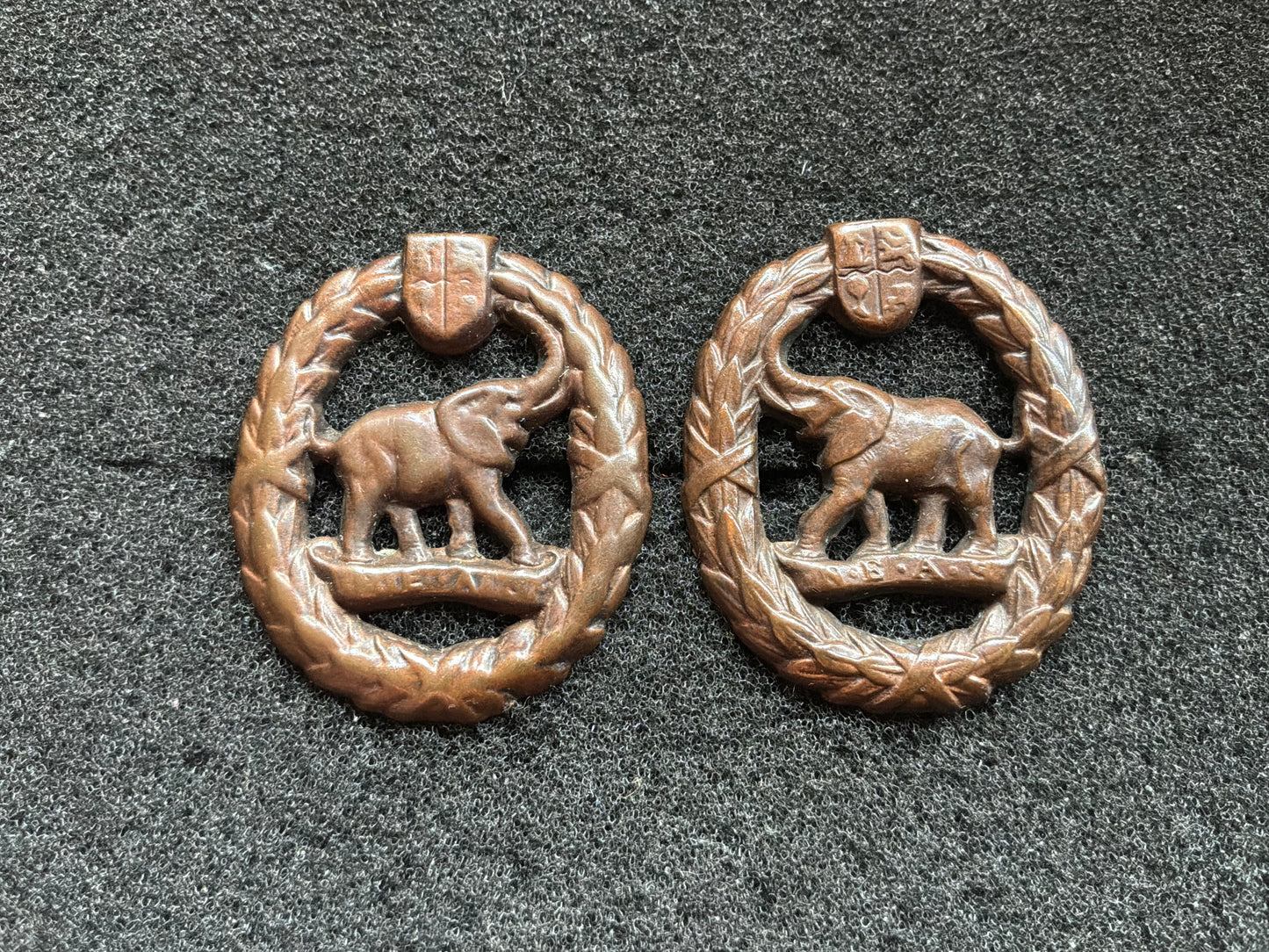 WW2 S.A Native Military Corps (1940-47) collar badges