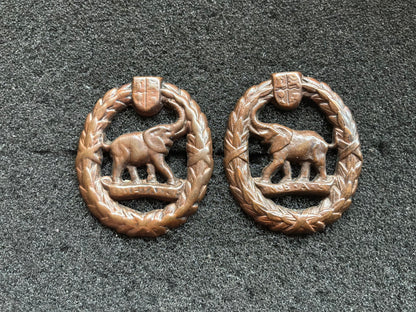 WW2 S.A Native Military Corps (1940-47) collar badges