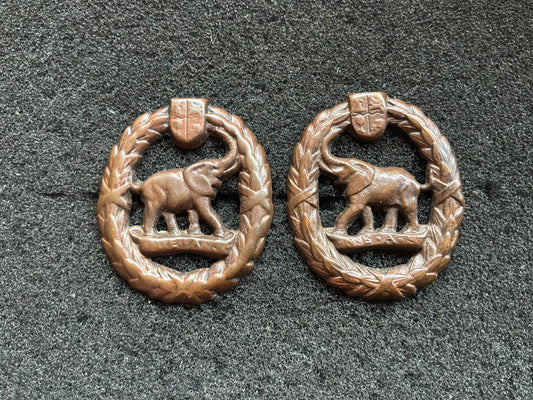 WW2 S.A Native Military Corps (1940-47) collar badges