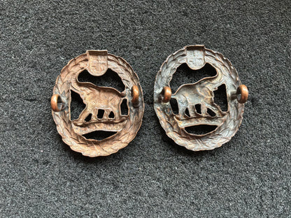 WW2 S.A Native Military Corps (1940-47) collar badges