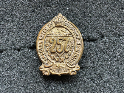 WW1 C.E.F 257th (Railway Construction) Battalion collar badge