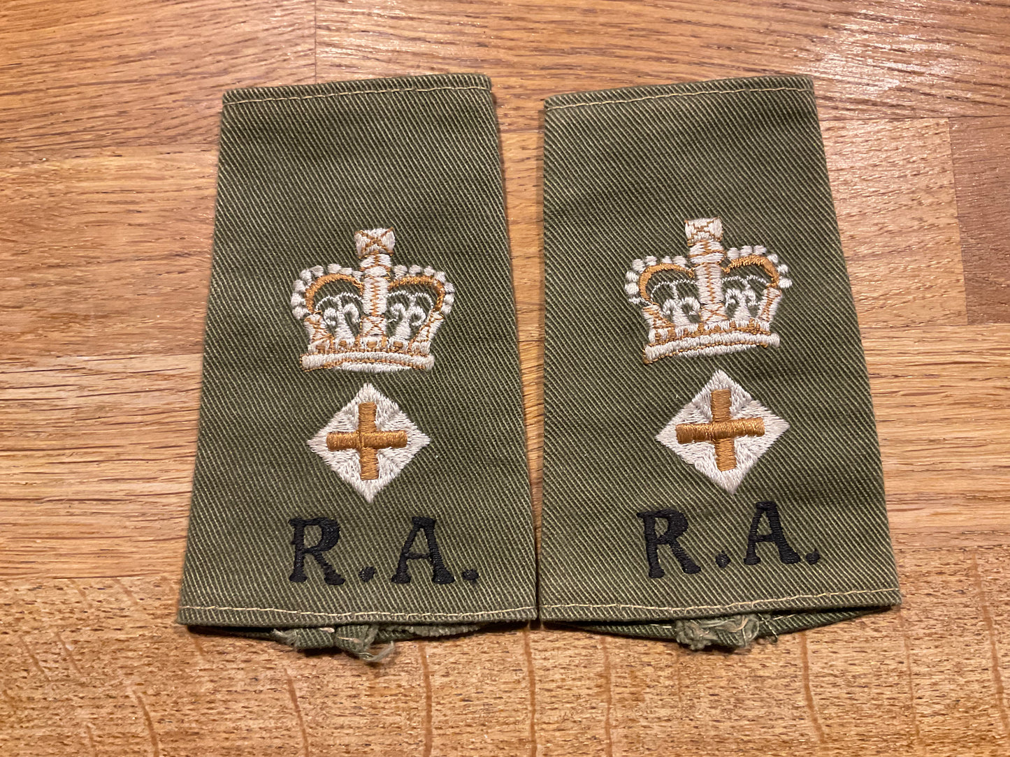 Malay period Royal Artillery Colonels rank slides