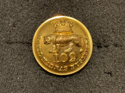 QVC 102nd Royal Madras Fusiliers button by JENNINGS.