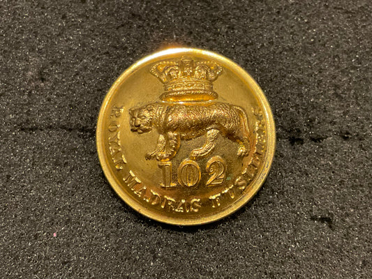 QVC 102nd Royal Madras Fusiliers button by JENNINGS.