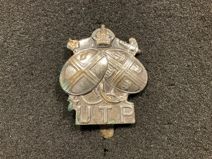 WW2 U.T.P (Upper Thames Patrol) cap badge, silver plated ?