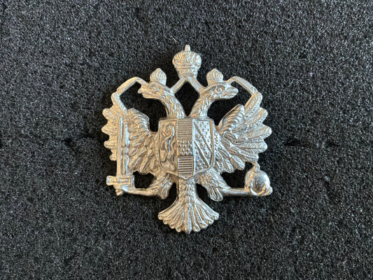 1st The Queen’s Dragoon Guards (QDG) Officers brushed silver cap badge.
