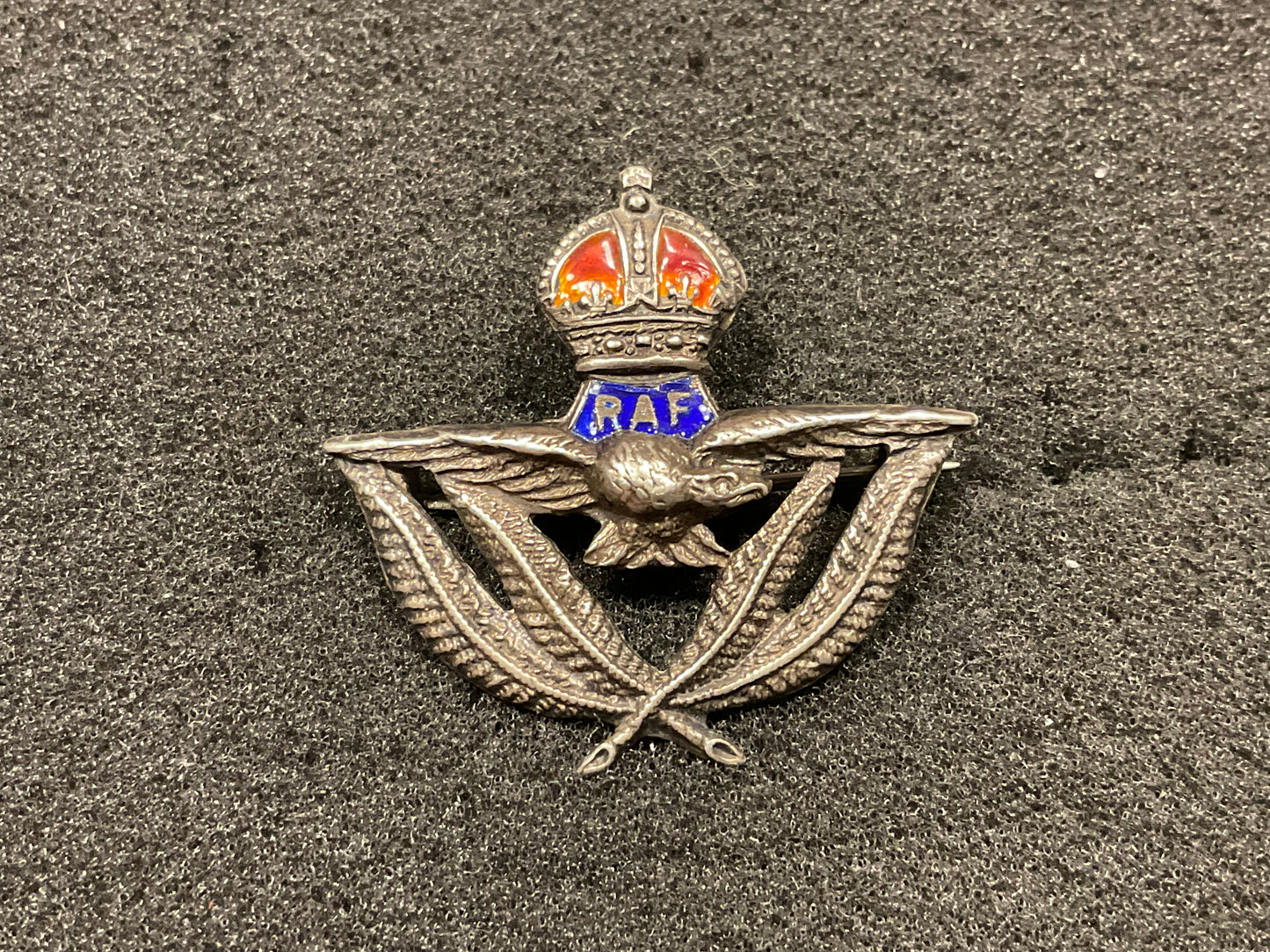 WW2 R.A.F silver & coloured enamel sweetheart badge.