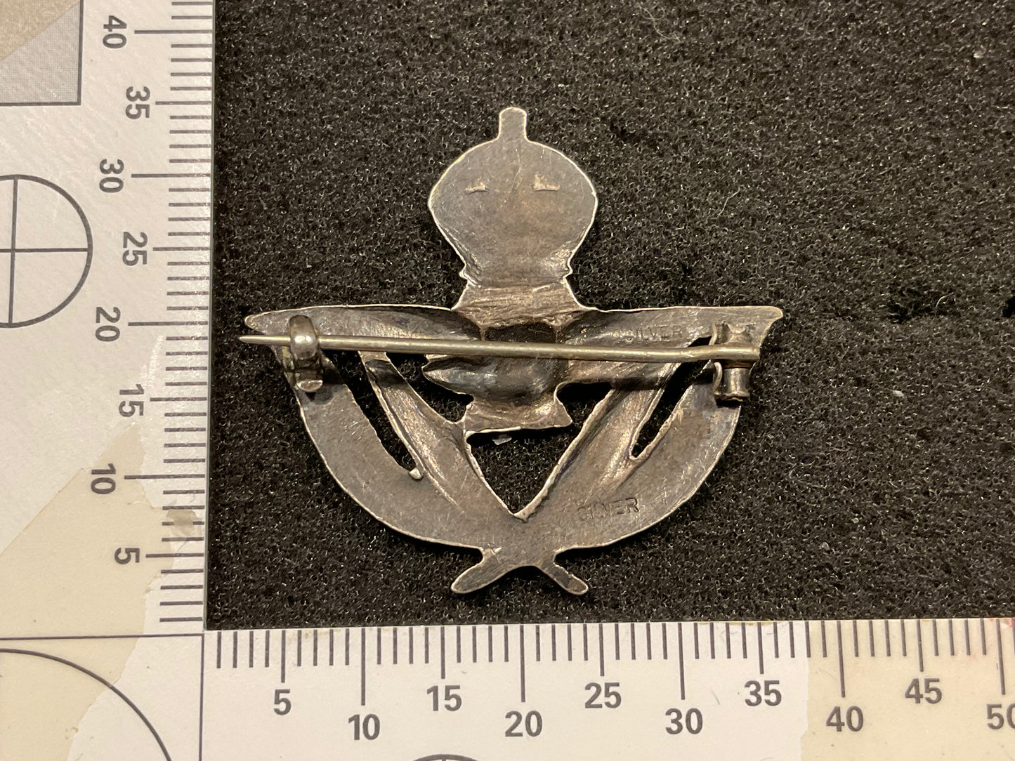 WW2 R.A.F silver & coloured enamel sweetheart badge.