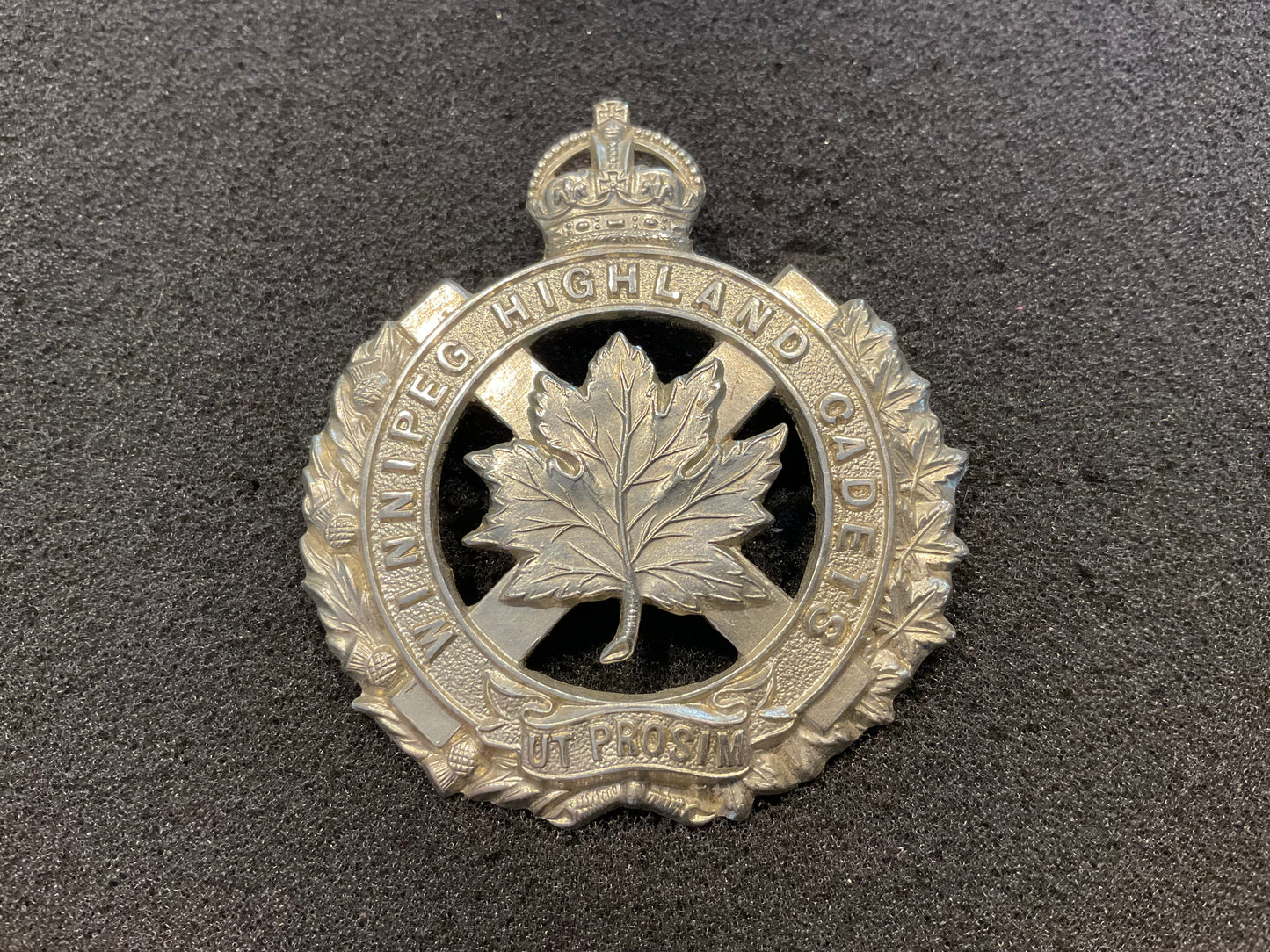 Canadian Winnipeg Highland Cadets glengarry badge, pre WW1