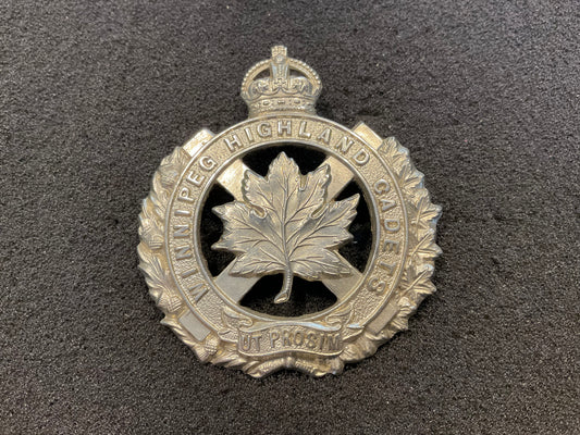 Canadian Winnipeg Highland Cadets glengarry badge, pre WW1