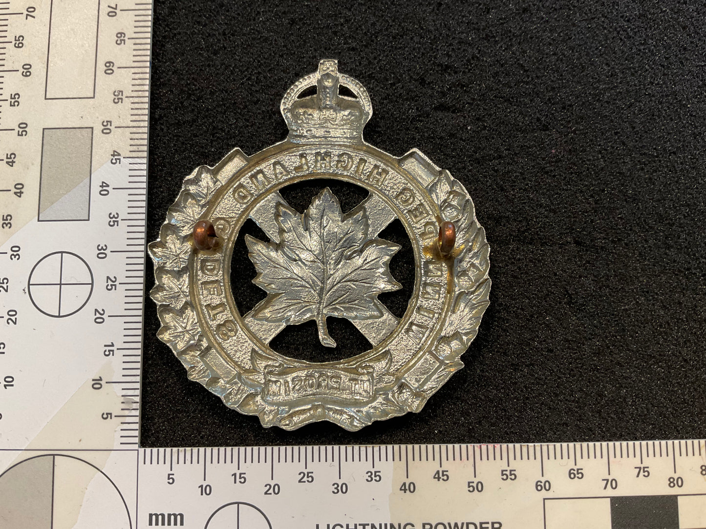 Canadian Winnipeg Highland Cadets glengarry badge, pre WW1
