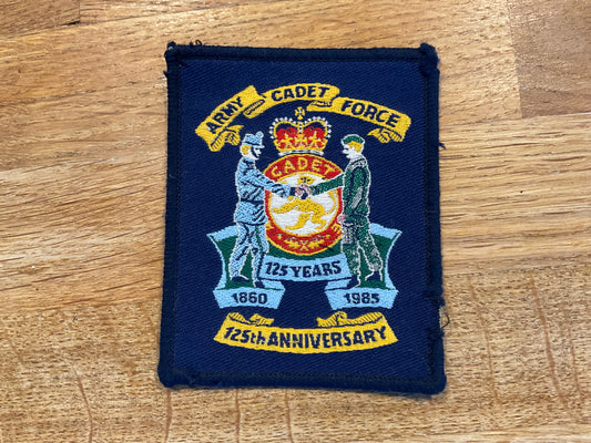 Army Cadet Force 125th Anniversary cloth sleeve badge.