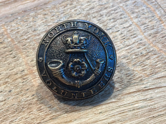QVC North Yorkshire Volunteers Blackened brass 24mm button