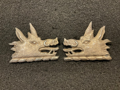 Canadian Lorne Rifles (Scottish) silvered collars
