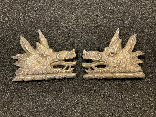 Canadian Lorne Rifles (Scottish) silvered collars