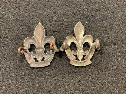 Collar badges Van Doos Royal 22nd Regiment (Canadien Francais) , 1st Canadian Infantry Division.