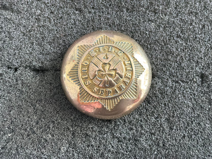 4th Royal Irish Dragoon Guards button, worn c.1855–1904, maker Jennens & Co