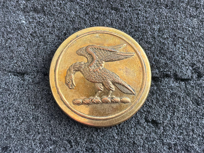 Early Mythical bird hunt/livery button by rare maker.