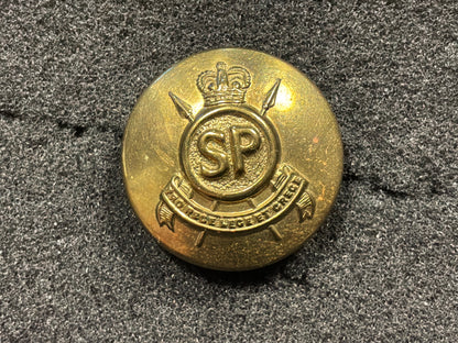 Royal Swaziland Police brass button circa 1965-72