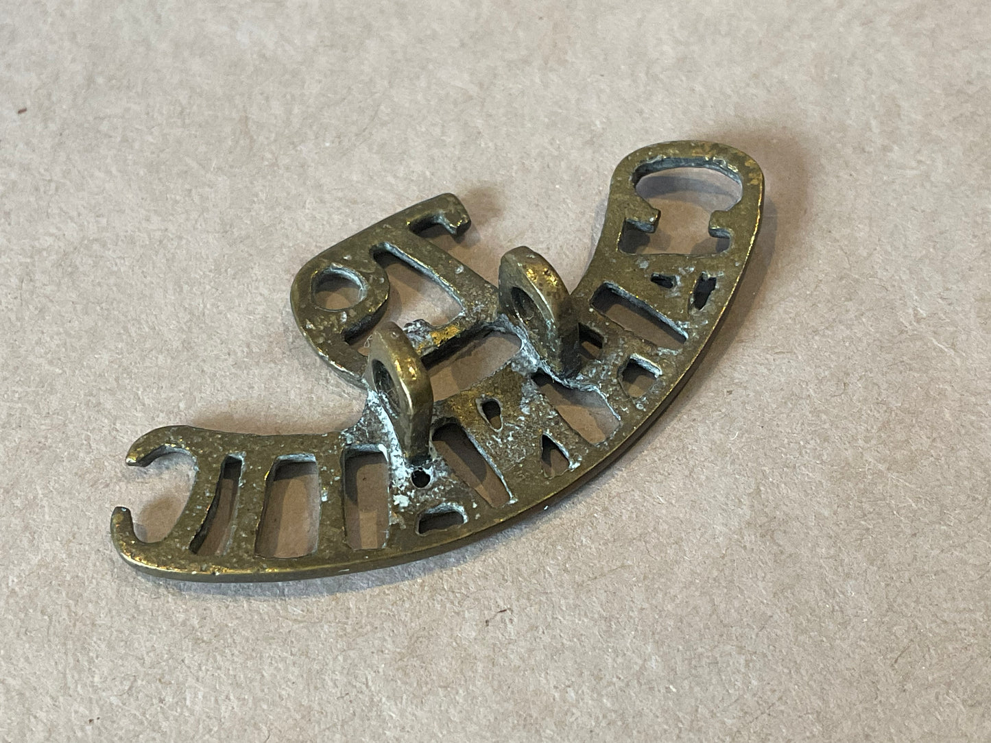 Indian Army 79th Carnatic Infantry, 1903-1922 brass shoulder title