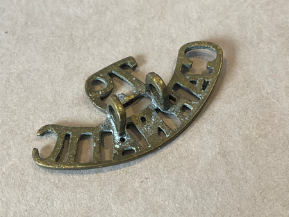 Indian Army 79th Carnatic Infantry, 1903-1922 brass shoulder title