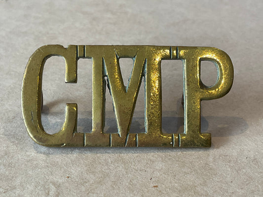 WW1/2 C.M.P (Corps of Military Police) brass shoulder title.