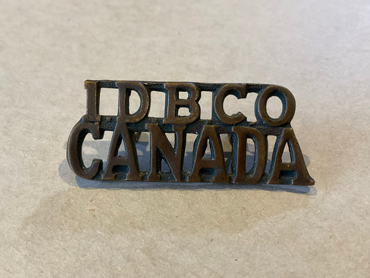 WW1 CEF 1st Depot Battalion Central Ontario brass shoulder title.