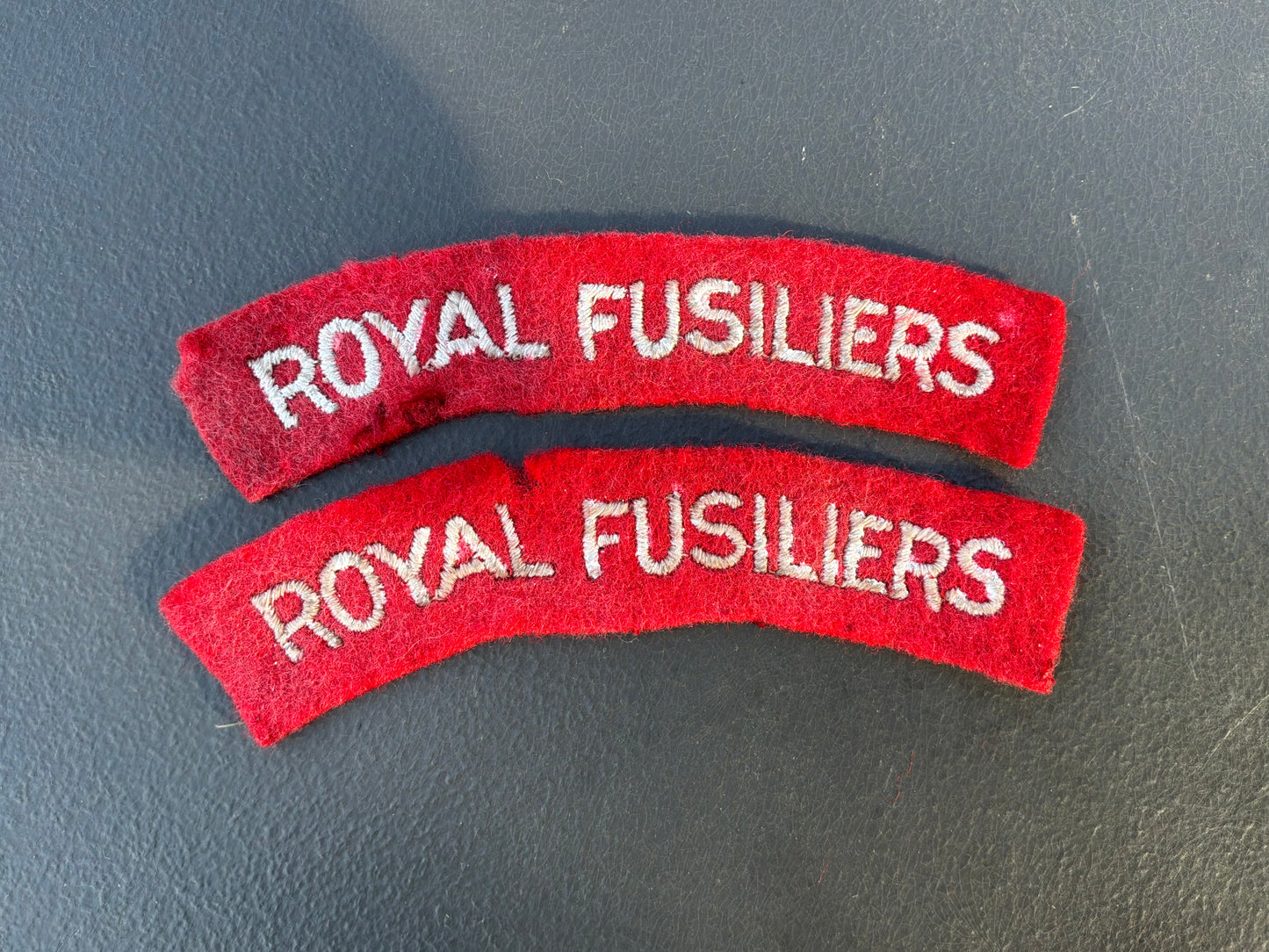 WW2 ROYAL FUSILIERS cloth shoulder titles