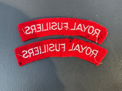 WW2 ROYAL FUSILIERS cloth shoulder titles